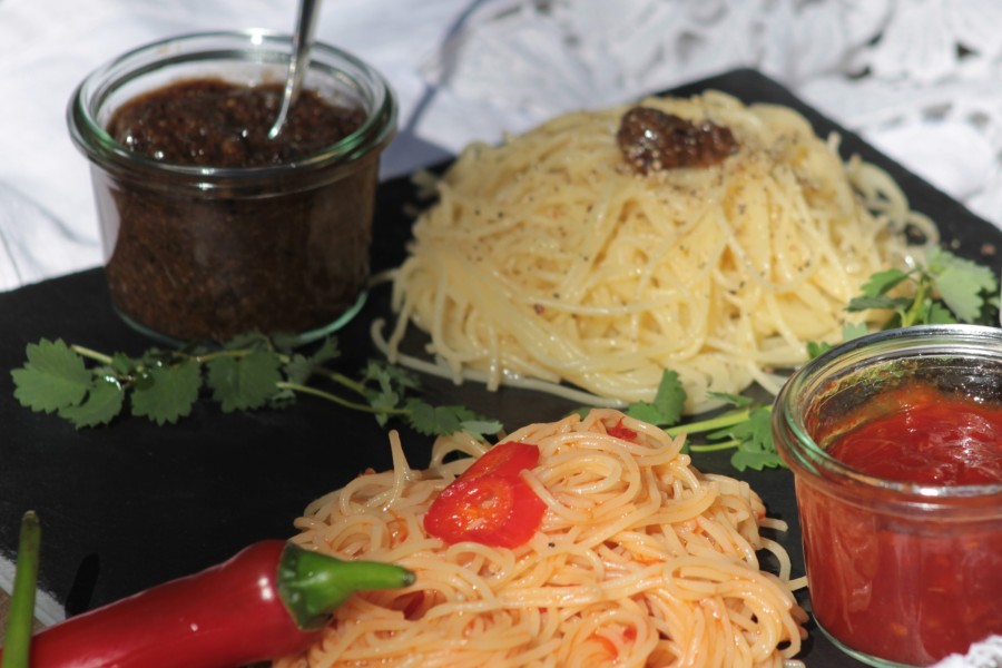 Spaghetti Salat mit Halali – Vinaigrette